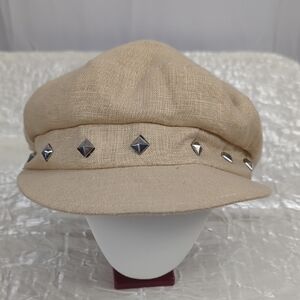 Ativa Tan Hat with Silver Studs